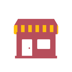 Simple red and yellow illustration for salon insurance